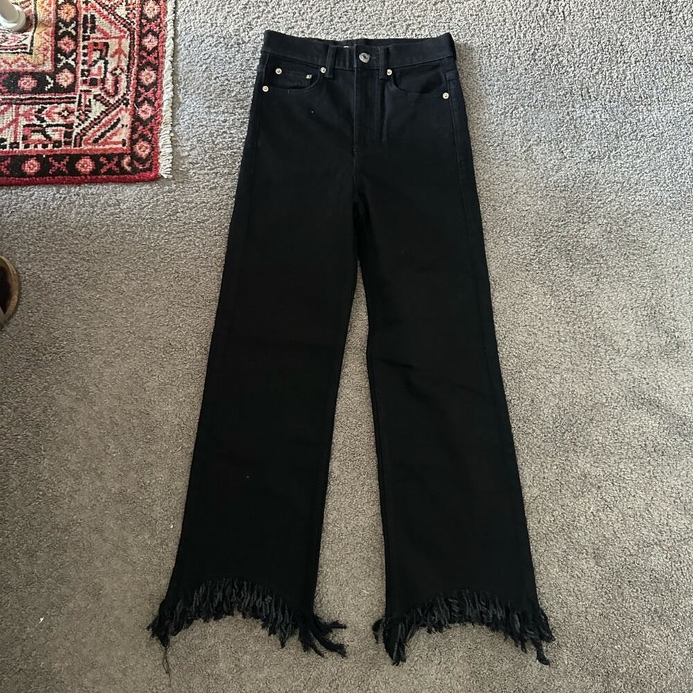 Maje High-Waisted Fringe Jeans NEW